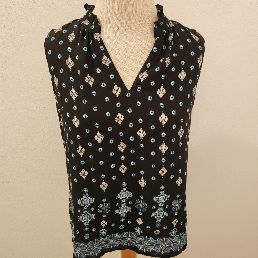 Navy blue pattern tank
